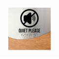 Information signs Steel & Wood Quiet Please Sign - "Jure" Design - Photo #1