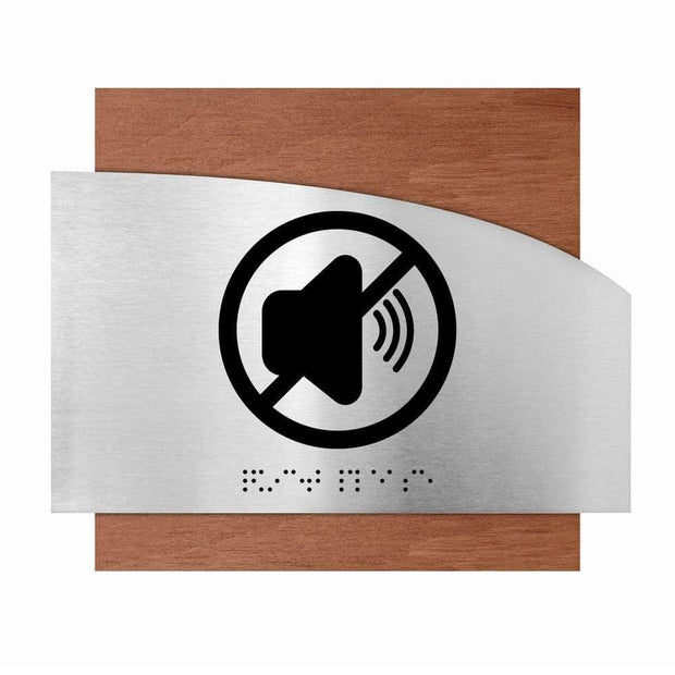 Information signs Steel Quiet Please Sing - "Wave" Design