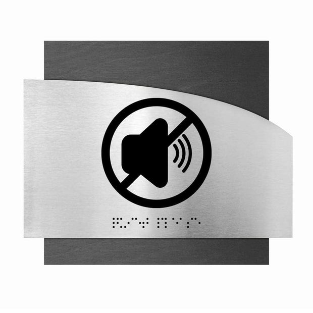 Information signs Steel Quiet Please Sing - "Wave" Design