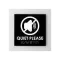 Information signs Acrylic Quiet Please Sign - "Simple" Design - Photo #2