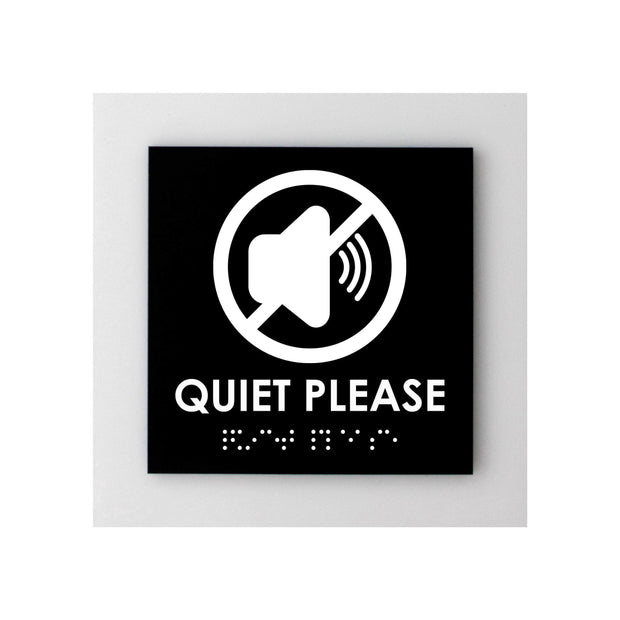 Information signs Acrylic Quiet Please Sign - "Simple" Design