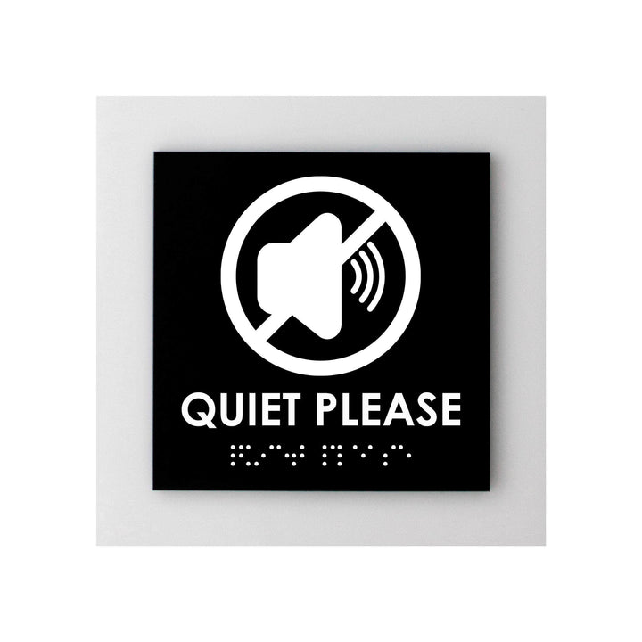 Information signs Acrylic Quiet Please Sign - "Simple" Design
