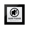 Information signs Acrylic Quiet Please Sign - "Simple" Design - Photo #1