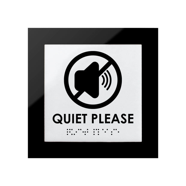 Information signs Acrylic Quiet Please Sign - "Simple" Design