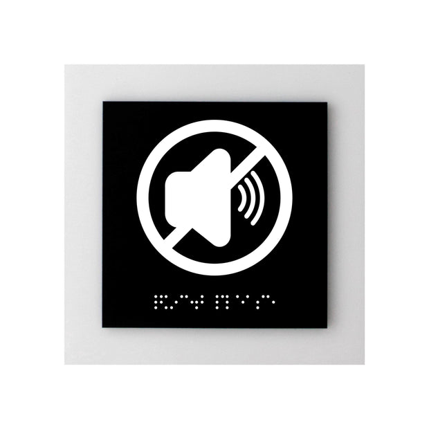 Information signs Quiet Please Sign — Acrylic Door Plate — "Simple" Design