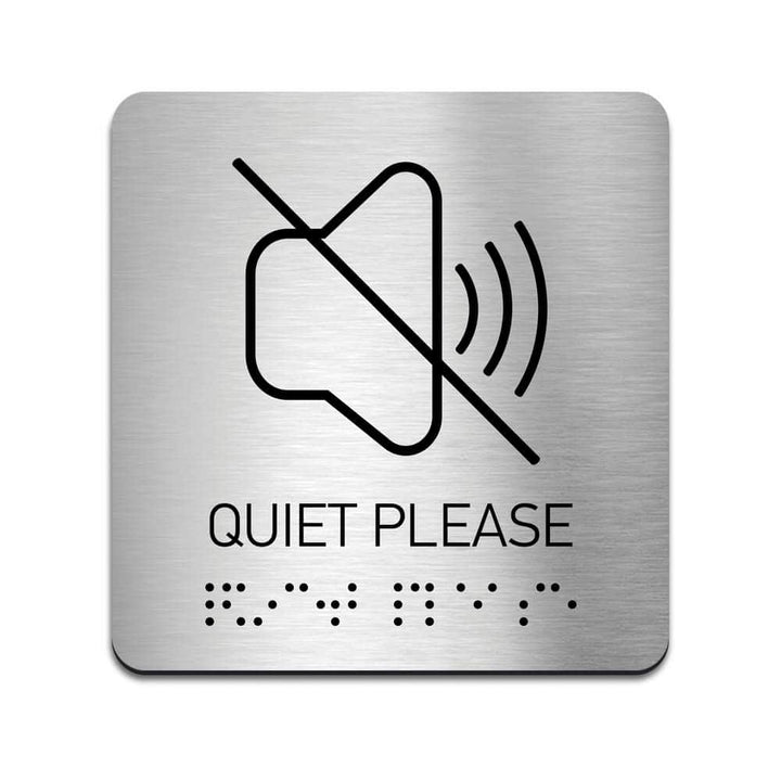 Information signs Quiet Please Sign - Steel Sign