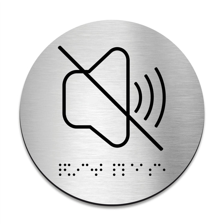 Information signs Circle Quiet Please Sign - Steel