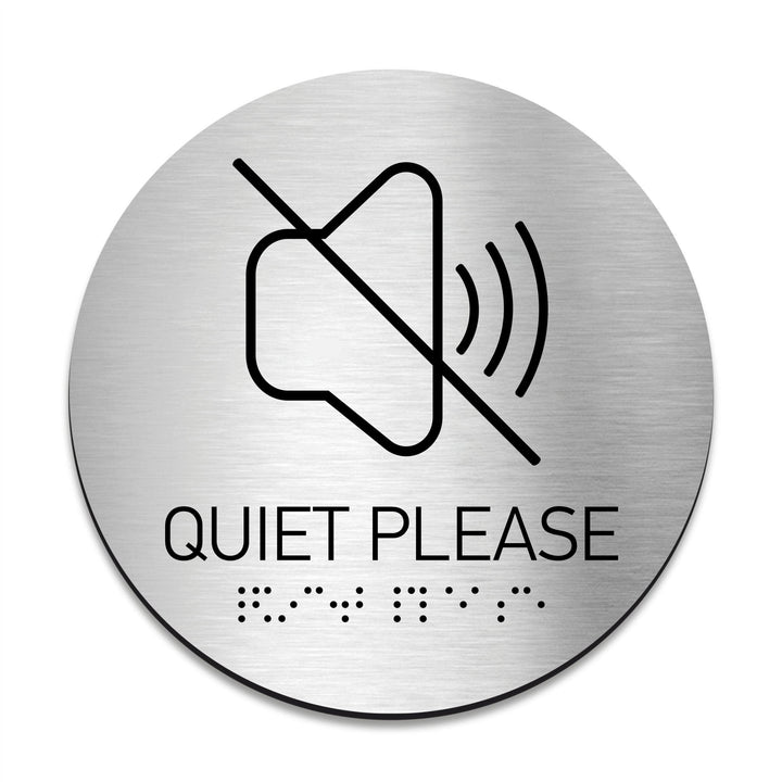 Information signs Quiet Please Sign - Steel Sign