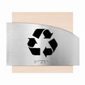 Information signs Recycle Sign: Wood & Stainless Steel Sign — "Wave" Design - Photo #5