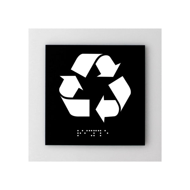 Information signs Recycle Sign: Acrylic Sign with Inscription — "Simple" Design