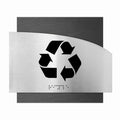 Information signs Recycle Sign: Wood & Stainless Steel Sign — "Wave" Design - Photo #2