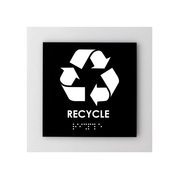 Door Signs Recycle Sign: Acrylic Sign — "Simple" Design