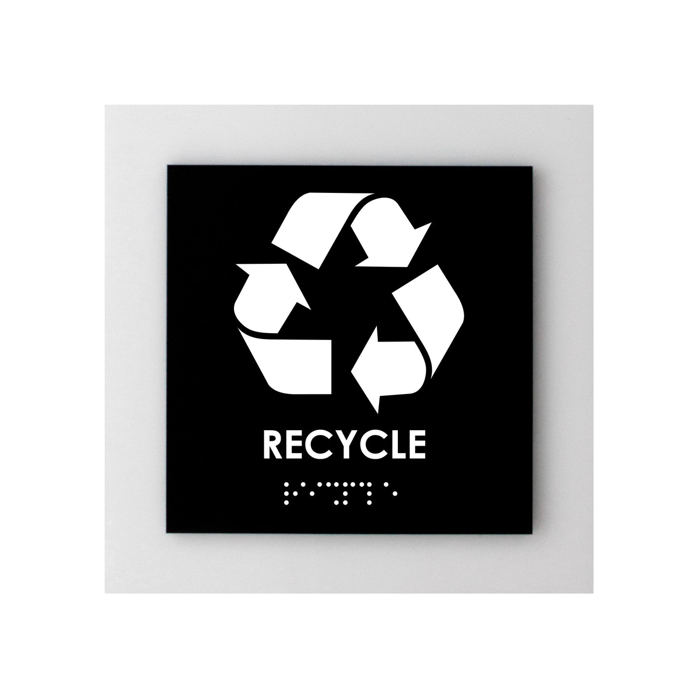 Door Signs - Acrylic Recycle Sign "Simple" Design