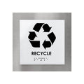 Door Signs Braille Recycle Sign: Steel Sign with Inscription — "Modern" Design - Photo #2