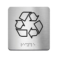 Information signs Recycle Signs - Stainless Steel Sign with Braille - Photo #1