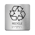 Information signs Braille Recycle Signs - Stainless Steel Sign with Inscription - Photo #1
