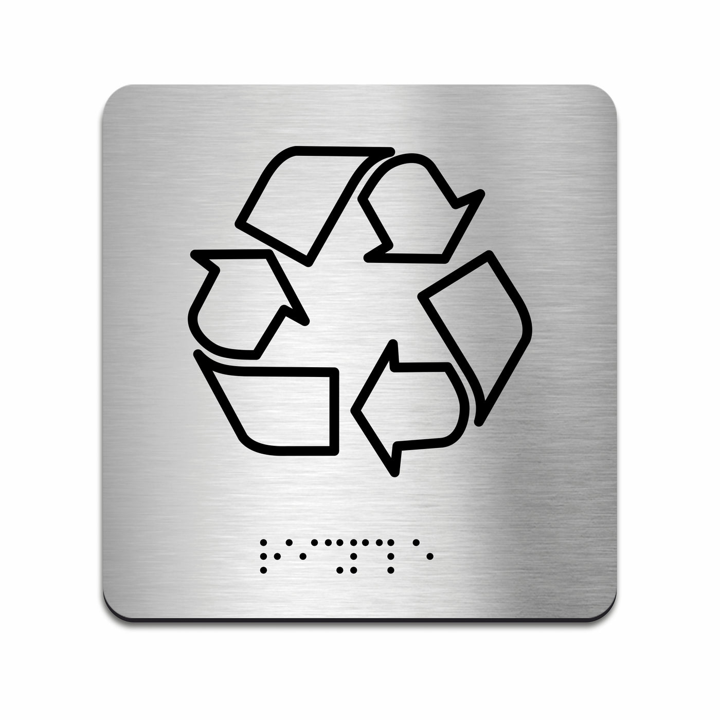 Information Signs - Recycle Sign Stainless Steel With Braille