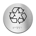 Information signs Recycle Signs - Stainless Steel Sign with Braille - Photo #2