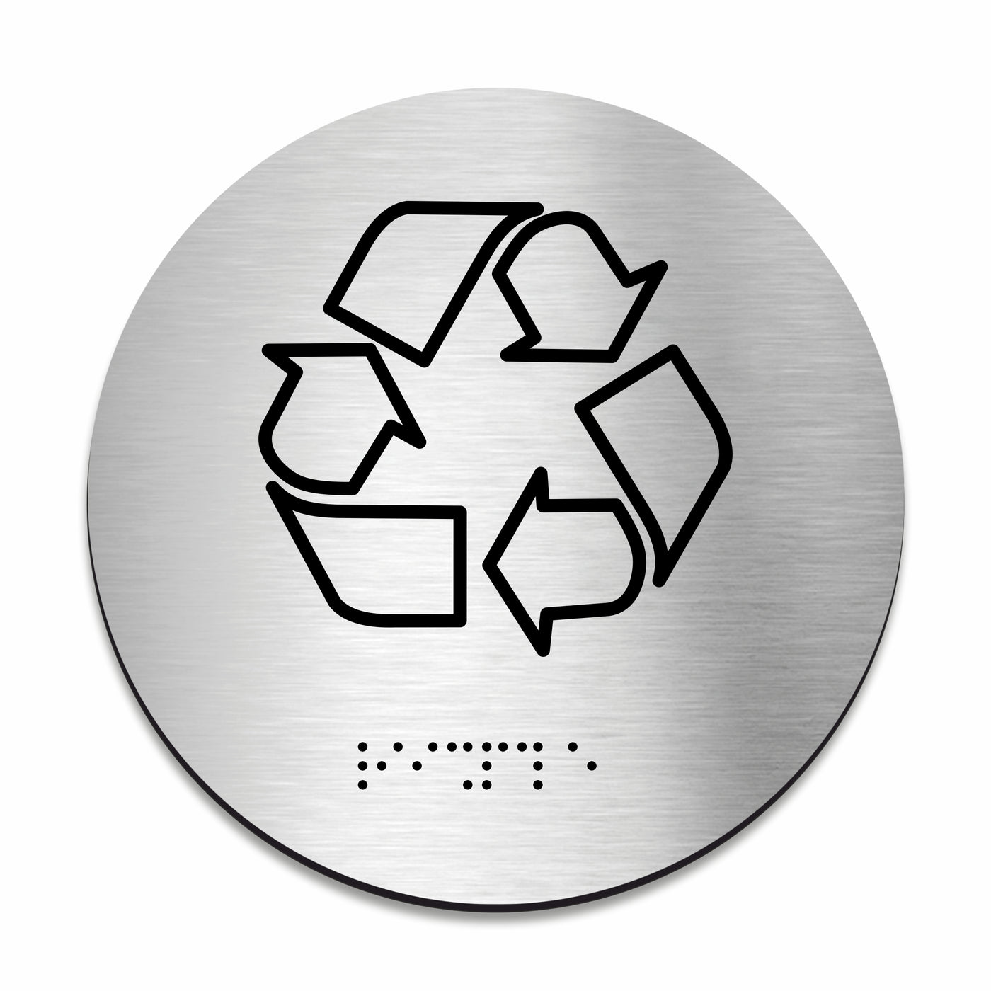 Information Signs - Recycle Sign Stainless Steel With Braille