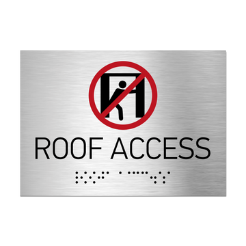 Information signs Roof Access Signs - Stainless steel with Braille - Photo #2