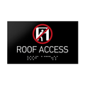 Information signs Roof Access Sign Braille - Black Acrylic - Photo #4