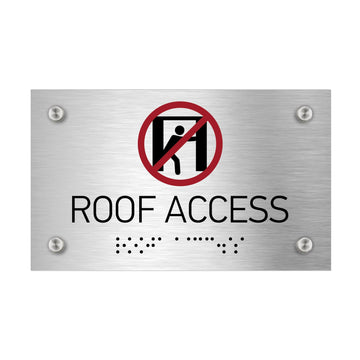 Information signs Roof Access Signs - Stainless steel with Braille - Photo #3