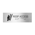 Information signs Roof Access Sign with Braille - Stainless steel (11.8x3.9'' / 300x100 mm) - Photo #2