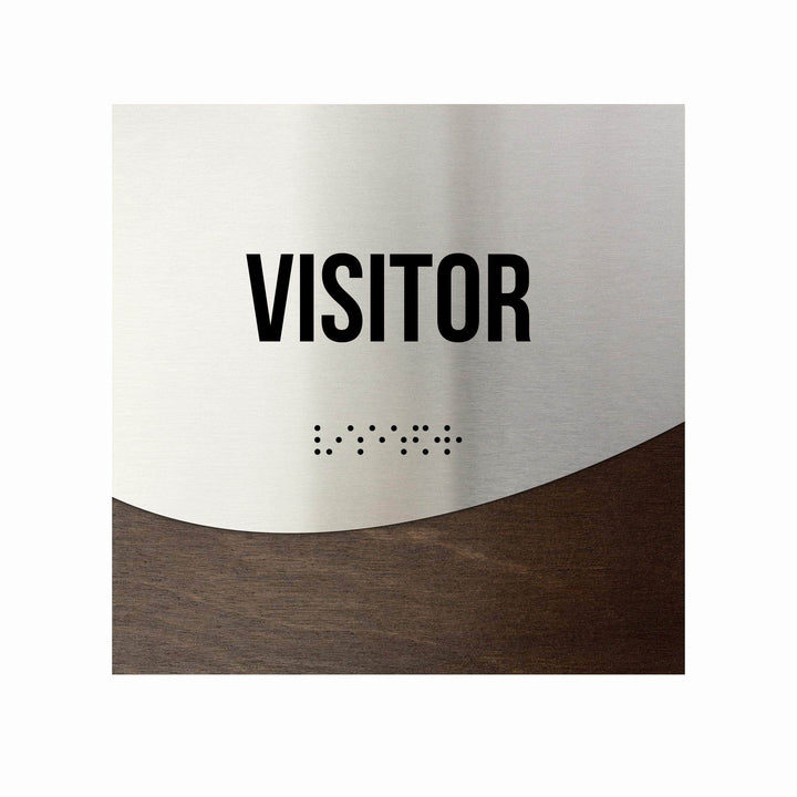 Door Signs Visitor Signs - Stainless steel & Wood - "Jure" Design