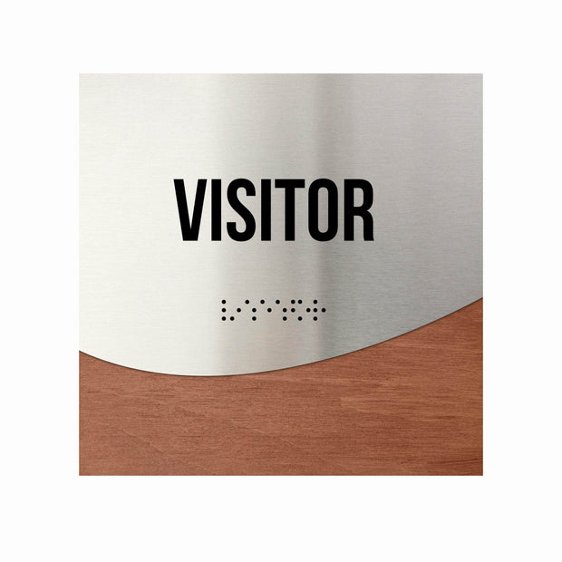 Door Signs Visitor Signs - Stainless steel & Wood - "Jure" Design