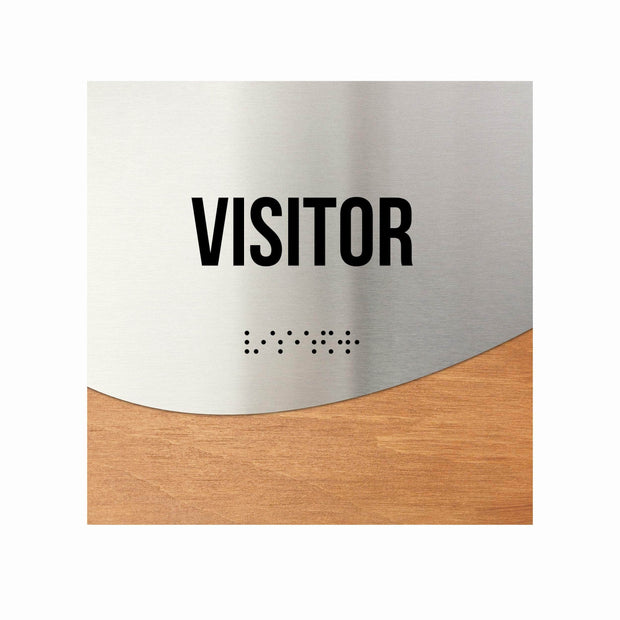 Door Signs Visitor Signs - Stainless steel & Wood - "Jure" Design
