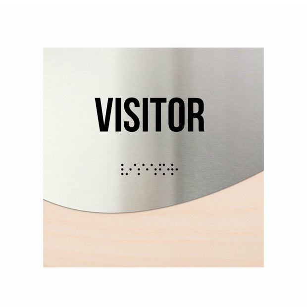 Door Signs Visitor Signs - Stainless steel & Wood - "Jure" Design
