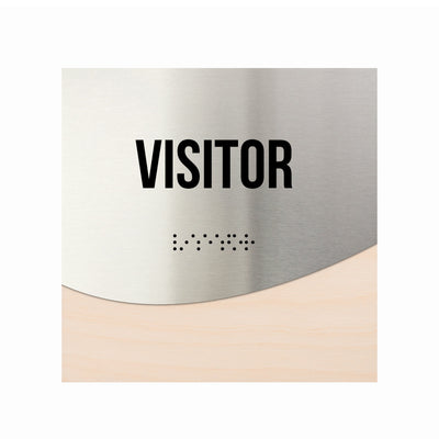 Door Signs - Visitor Signs - Stainless Steel & Wood "Jure" Design