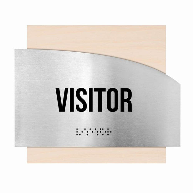 Information signs Wooden Visitor Sign - "Wave" Design