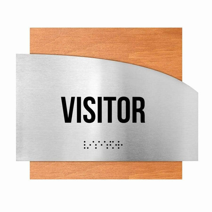 Information signs Wooden Visitor Sign - "Wave" Design