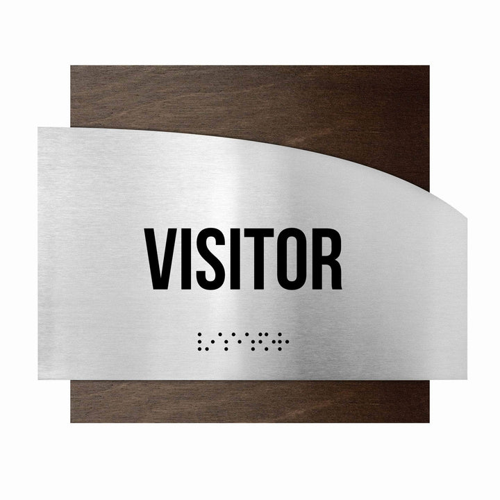 Information signs Wooden Visitor Sign - "Wave" Design