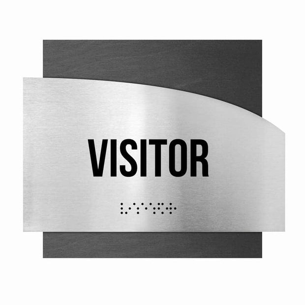 Information signs Wooden Visitor Sign - "Wave" Design