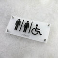 Bathroom Signs All Gender Restroom Sign: Acrylic Sign — "Classic" Design - Photo #3