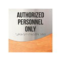Door Signs Authorized Personnel Only Sign - Stainless steel & Wood - "Jure" Design - Photo #6