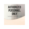 Door Signs Authorized Personnel Only Sign - Stainless steel & Wood - "Jure" Design - Photo #5
