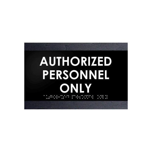 Door Signs Authorized Personnel Only Signs - Wood Door Plate "Buro" Design