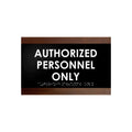 Door Signs Authorized Personnel Only Signs - Wood Door Plate "Buro" Design - Photo #2