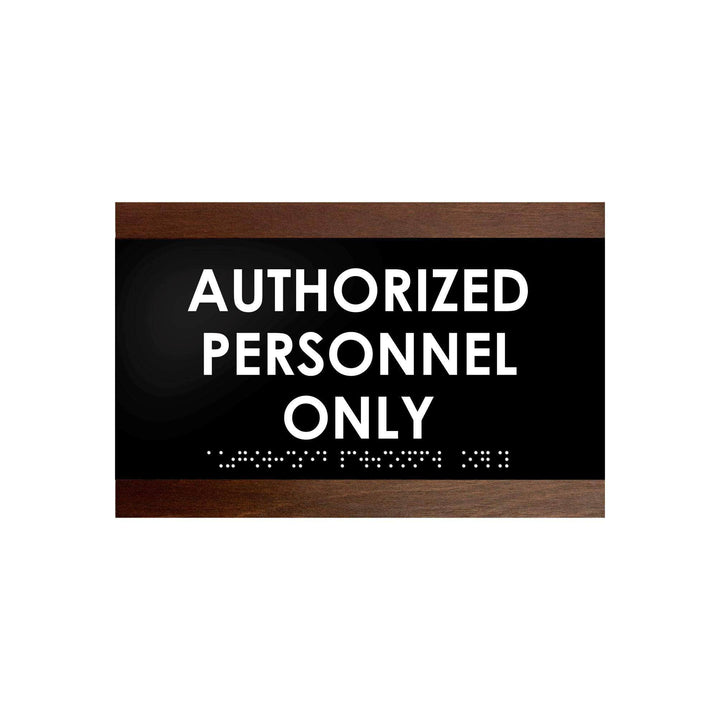 Door Signs Authorized Personnel Only Signs - Wood Door Plate "Buro" Design