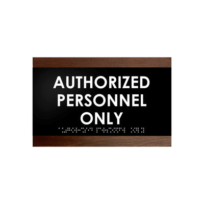 Door Signs - Authorized Personnel Only Signs - Wood Door Plate "Buro" Design