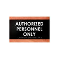 Door Signs Authorized Personnel Only Signs - Wood Door Plate "Buro" Design - Photo #4