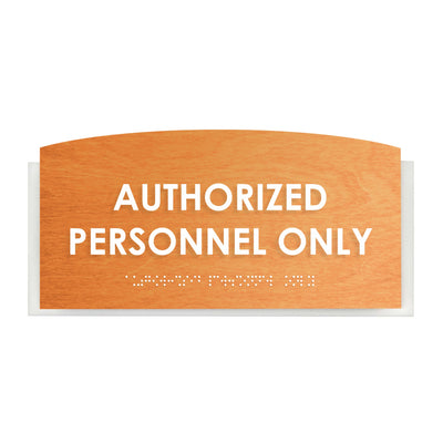 Authorized Personnel Only Signs - Wood Sign "Scandza" Design