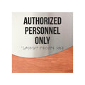 Door Signs Authorized Personnel Only Sign - Stainless steel & Wood - "Jure" Design - Photo #2