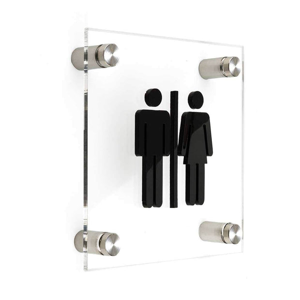Bathroom Signs All Gender Bathroom Sign — Acrylic Door Sign — "Classic" Design