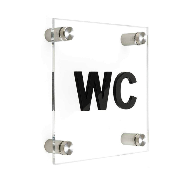 Bathroom Signs Acrylic WC Bathroom Sign - "Classic" Design
