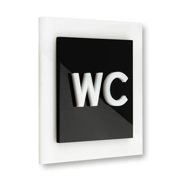 Bathroom Signs Acrylic WC Bathroom Sign - "Simple" Design