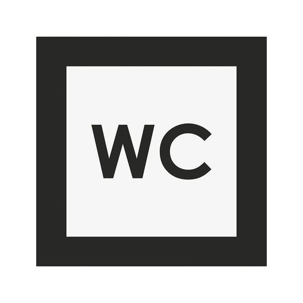 Bathroom Signs Acrylic WC Bathroom Sign - "Simple" Design